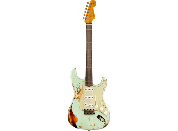 Fender Custom Shop 1961 Stratocaster Super Heavy Relic RW 3A Aged Surf Green 3-Color Sunburst Fender Custom Shop 1961 Stratocaster Super Heavy Relic RW 3A Aged Surf Green 3-Color Sunburst
